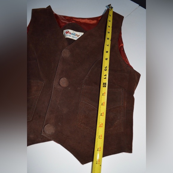 Women Vanity 2 Pieces Set 100% Leather Vest & Skirt Brown - Picture 9 of 14